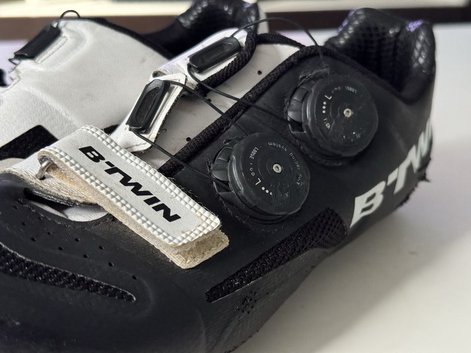 Karbonowe Buty B-Twin SPD bezsznurówkowe 40
