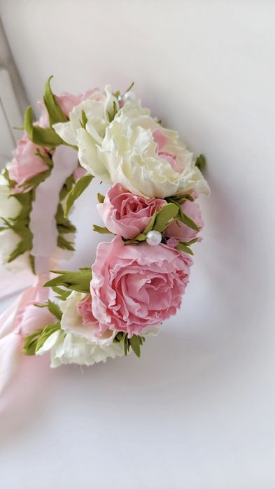 Обруч з квітами із фоамірану