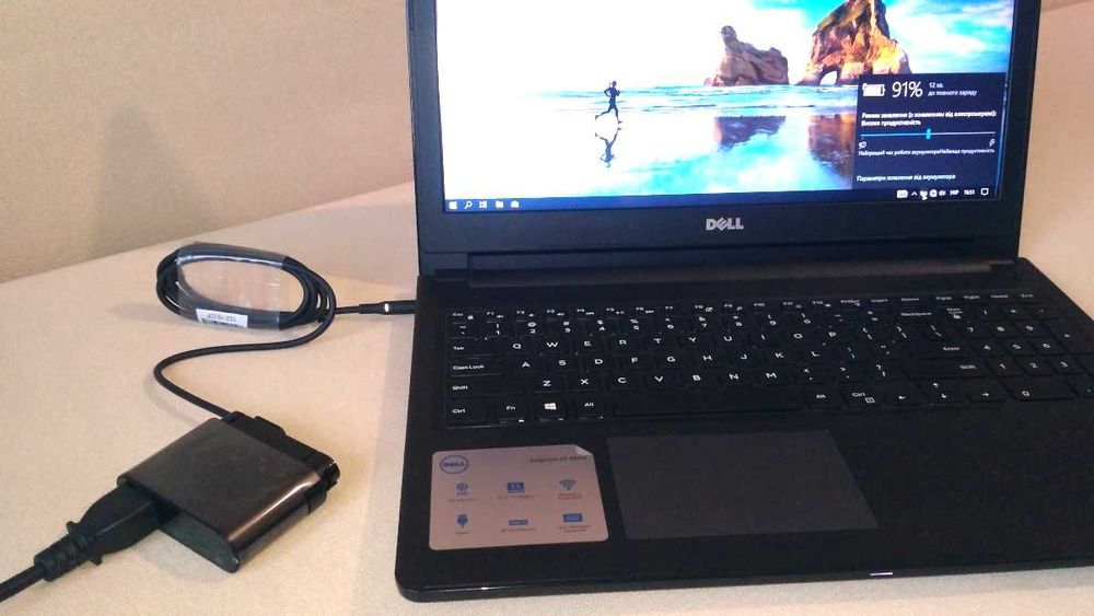 Павербанк для ноутбука Dell + зарядка Делл 45W 2в1