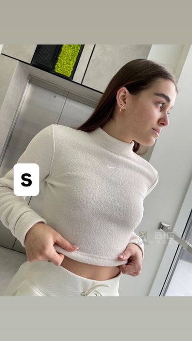 Кроп-топ WMNS Nike NSW Phnx Plsh Ls Crop Top (FN3619-104)