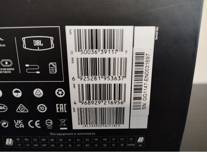 Портативна колонка JBL Charge 5 40W Black NEW