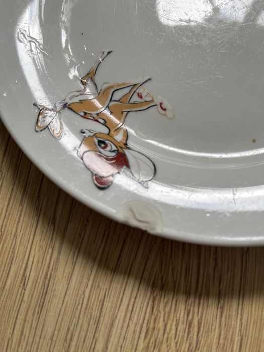 Talerzyk, kubeczek, imiseczka z jelonkiem Bambi.