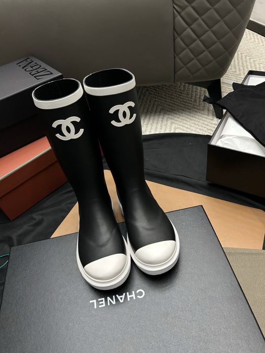 Kalosze chanel czarne