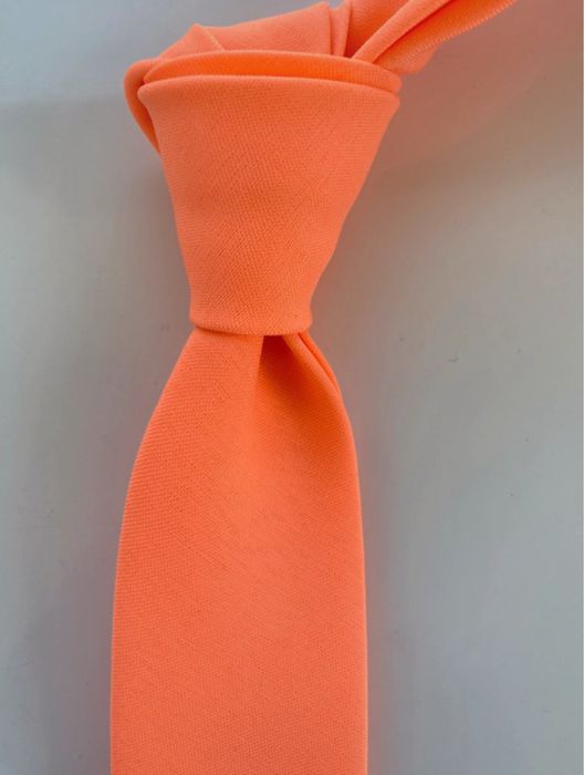 Krawat męski nowy 5 cm szerokość kolor Koral