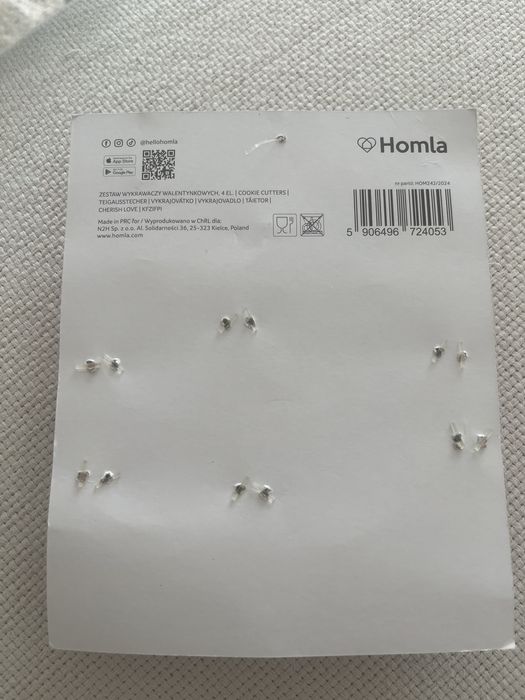 Foremki do pieczenia wykrawaczki ciasteczek walentynkowe Homla