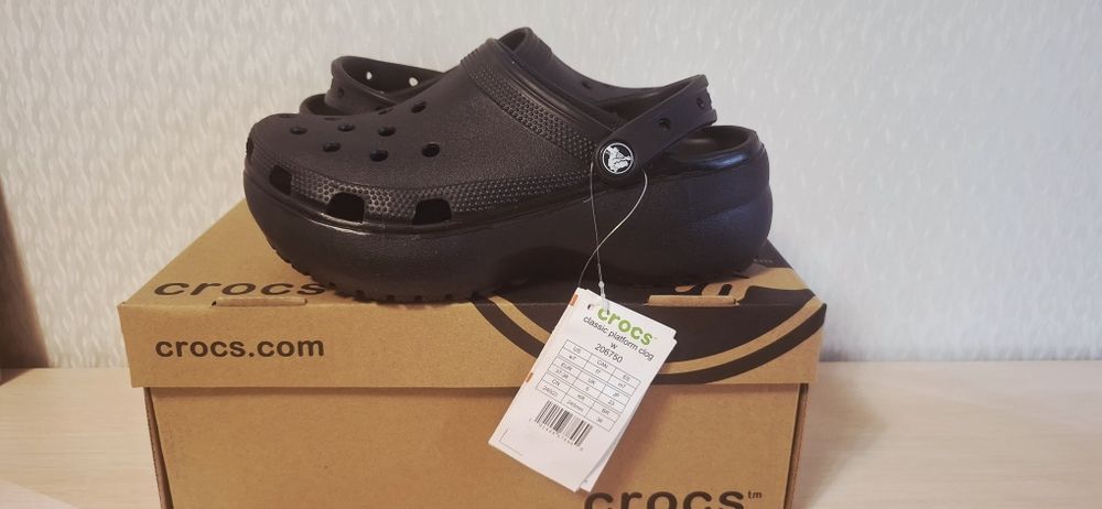 Жіночі крокси Crocs Jibbitz Classic Platform Clog  37-38 (W7) 23 см