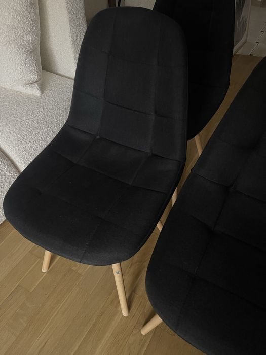 4x krzesla skandynawskie tapicerowane