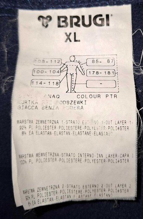 Kurtka softshell trekkingowa Brugi XL membrana wodoodporności 5000