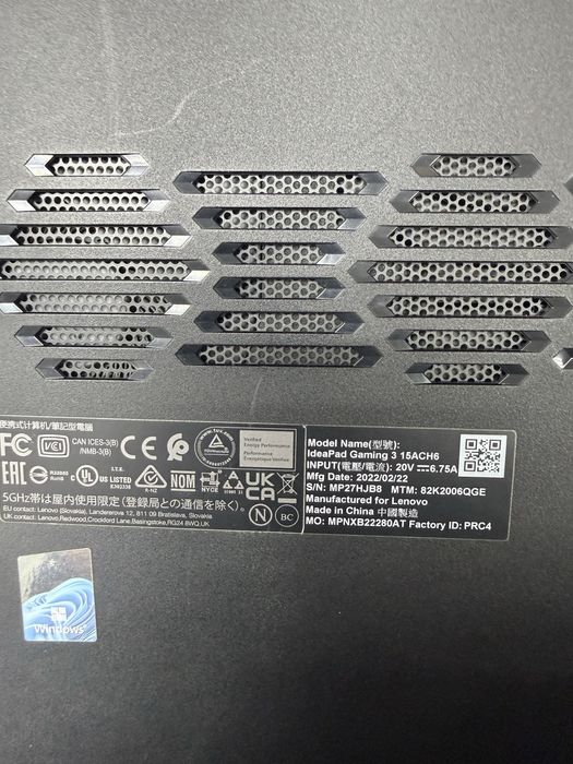 Ноутбук Lenovo Ideapad Gaming 3 (15ACH6)