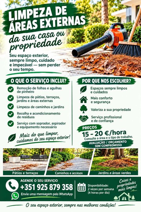 Limpezas de áreas exteriores