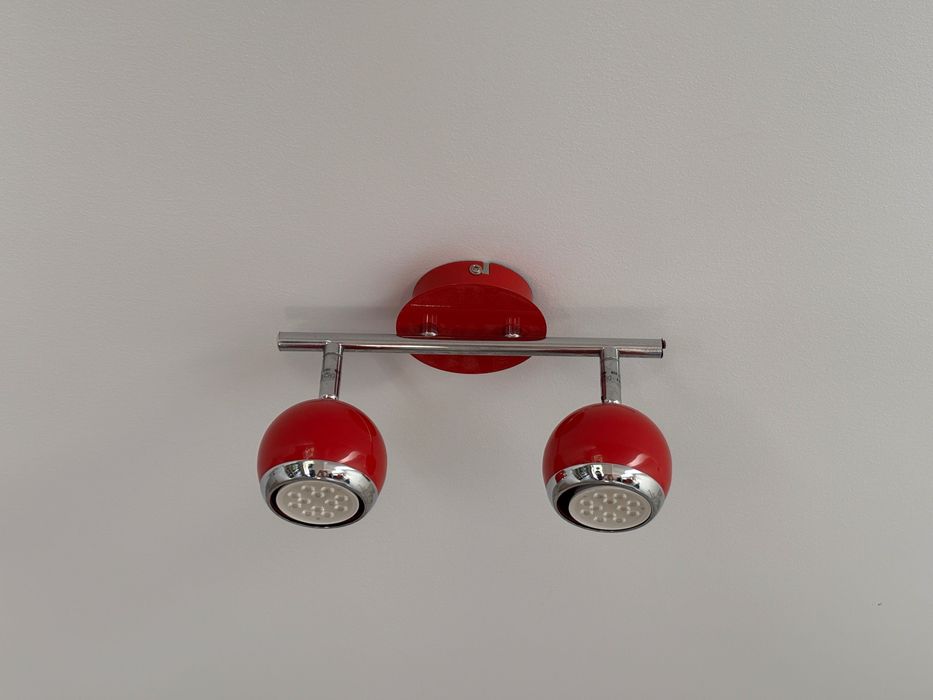 Lampa reflektor kule czerwone