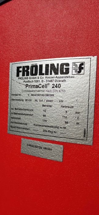 Bojler 200 / 240 L nierdzewka VIESSMANN FROLING zasobnik CWU nierdzewny