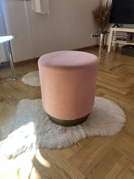 Pufa welurowa zamszowa siedzisko krzeselko stolik kawowy  home&you