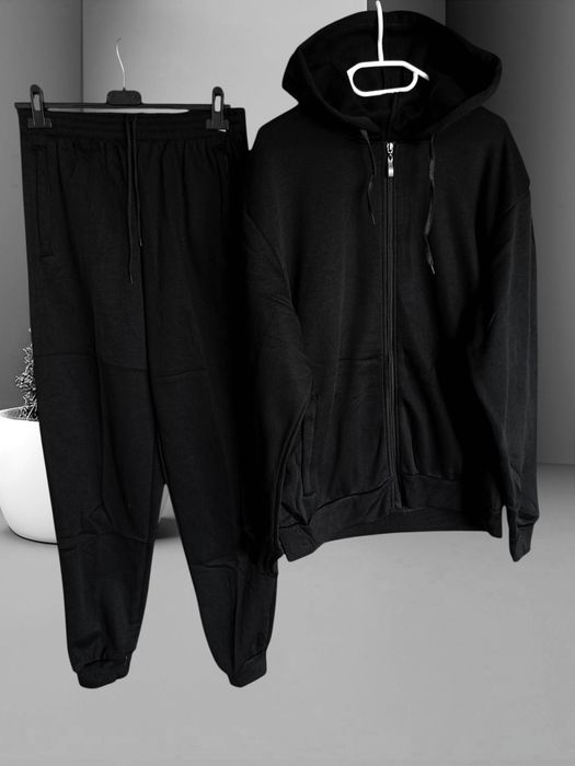 Dres męski rozpinany czarny XL