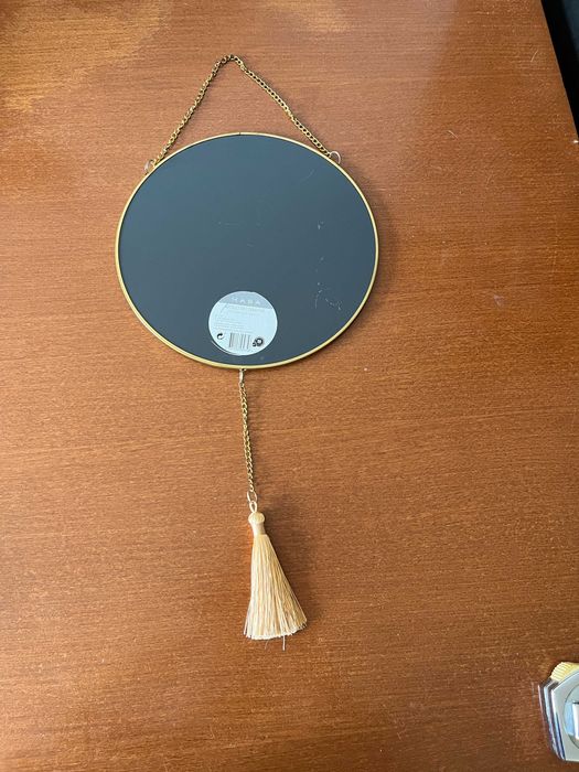 Espelho Dourado Redondo Decorativo (20 cm)