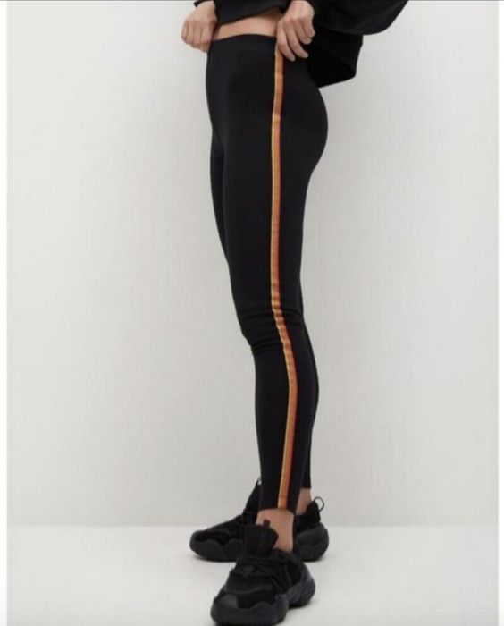 Черные подростковые лосины леггинсы Mango р.158 - 164 см