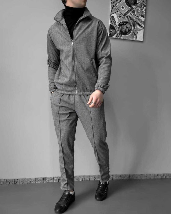 Чоловічий повсякденний комплект у класичному стилі (куртка + брюки)