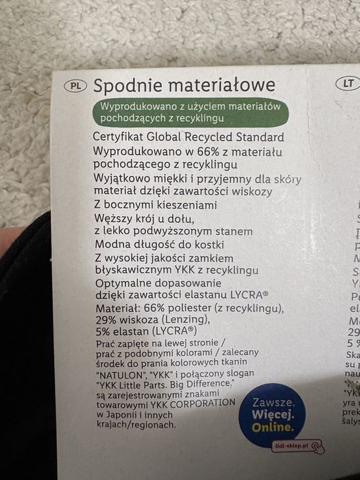 Nowe czarne eleganckie spodnie damskie