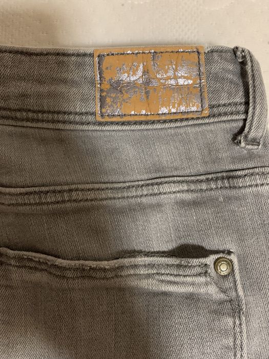 Jeansy damskie ZARA 36 S szare kwiaty