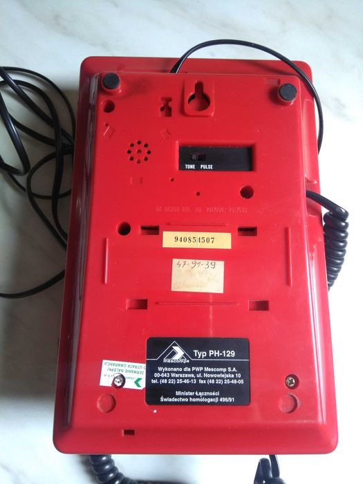 Telefon przewodowy klawisz