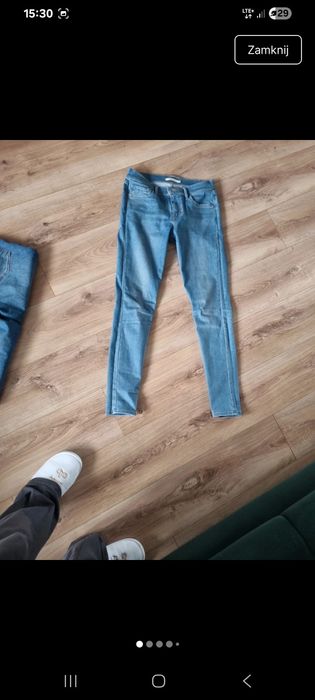 Spodnie damskie jeansowe levis super skinny  model 710