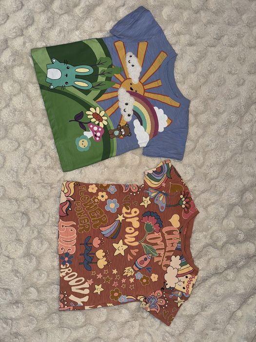 Bluzki T-shirt 92cm 2 szt.