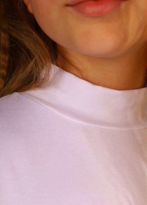 Гольф для девочки, белый и розовый, 122-152 см