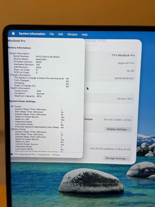 MacBook Pro 16 M1 Pro 16/512 gb 2021
