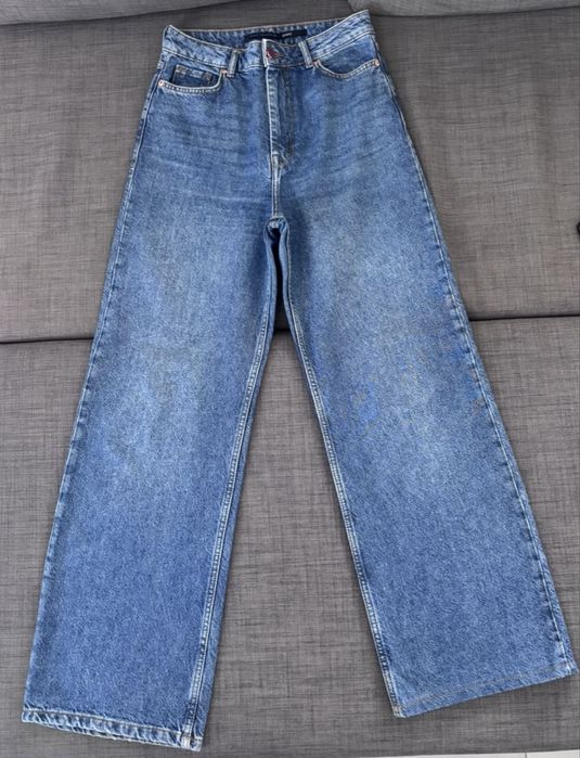 Tiffosi Bonnye Wide Leg Perna Larga Azul Médio 38 / M