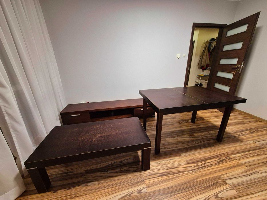 Szafka rtv, stolik kawowy, stół