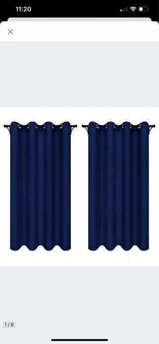 Zaslony granat 140x230 na przelotkach 2 szt