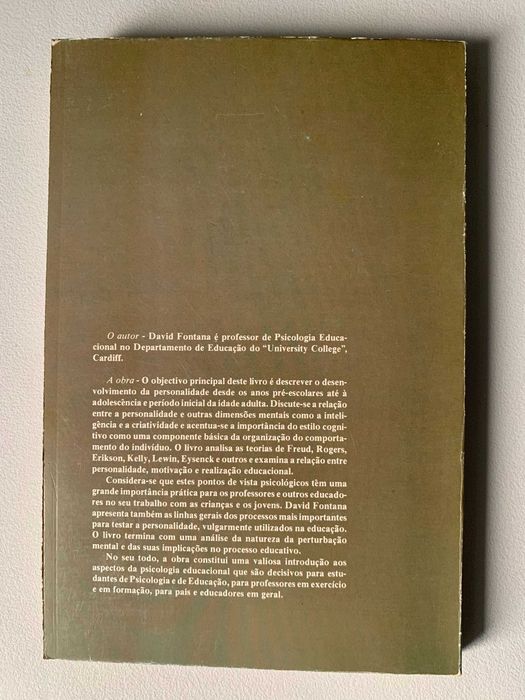 Personalidade e Educação, de David Fontana