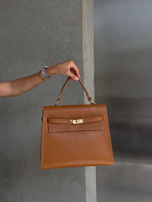 Італійська шкіра сумка руда