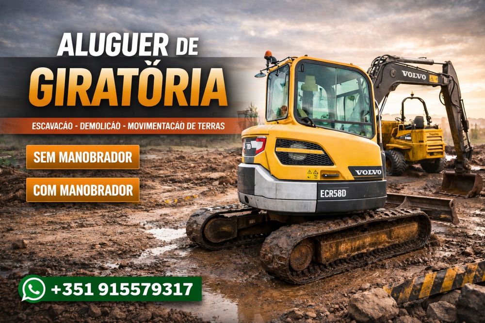 Aluguer de Giratória 6 Toneladas (Sem Manobrador)