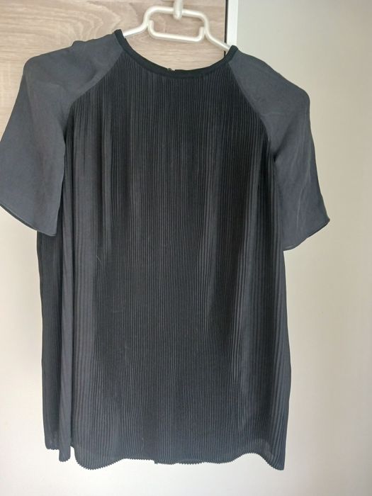 Camisa preta plissada, Massimo Dutti