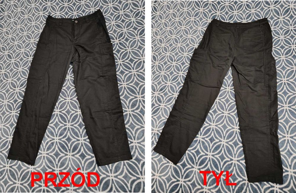 Spodnie damskie BOJÓWKI szaro - czarne
