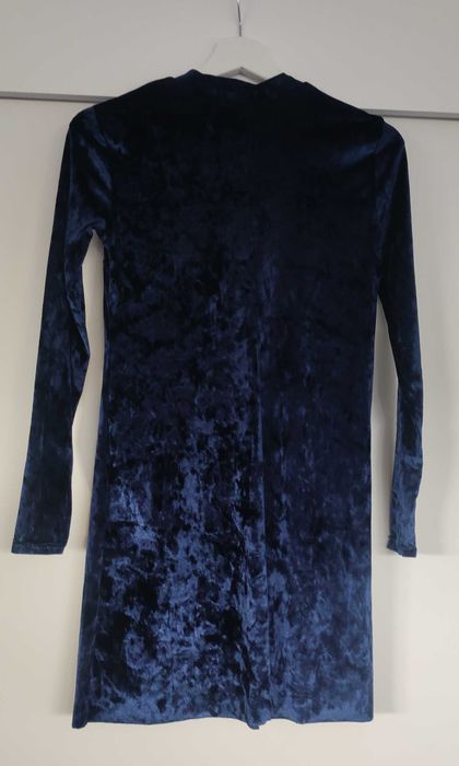 Vestido Veludo Pull & Bear S Azulão - Novo