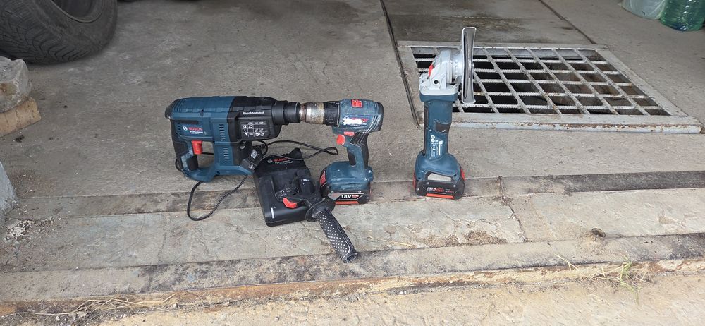 Акумуляторний набір інструменту Bosch Professional 18V (Перфоратор, КШМ, Шуруповерт, Зарядне)