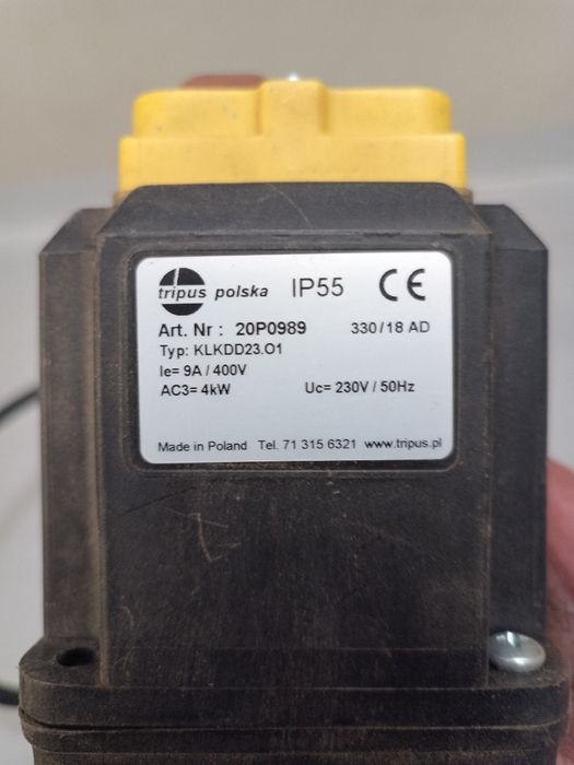 Włącznik, wyłącznik elektryczny 3 fazowy, 400v do betoniarki.