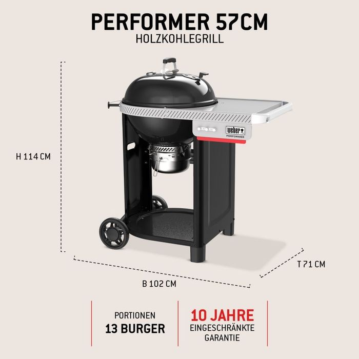 Вугільний гриль Weber Performer 57 см