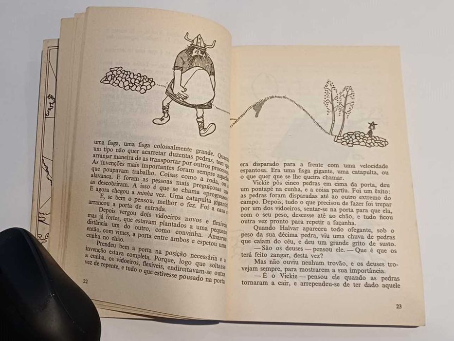Livro juvenil "Vickie o Viking", Runer Jonsson, Básica Editora, 1975