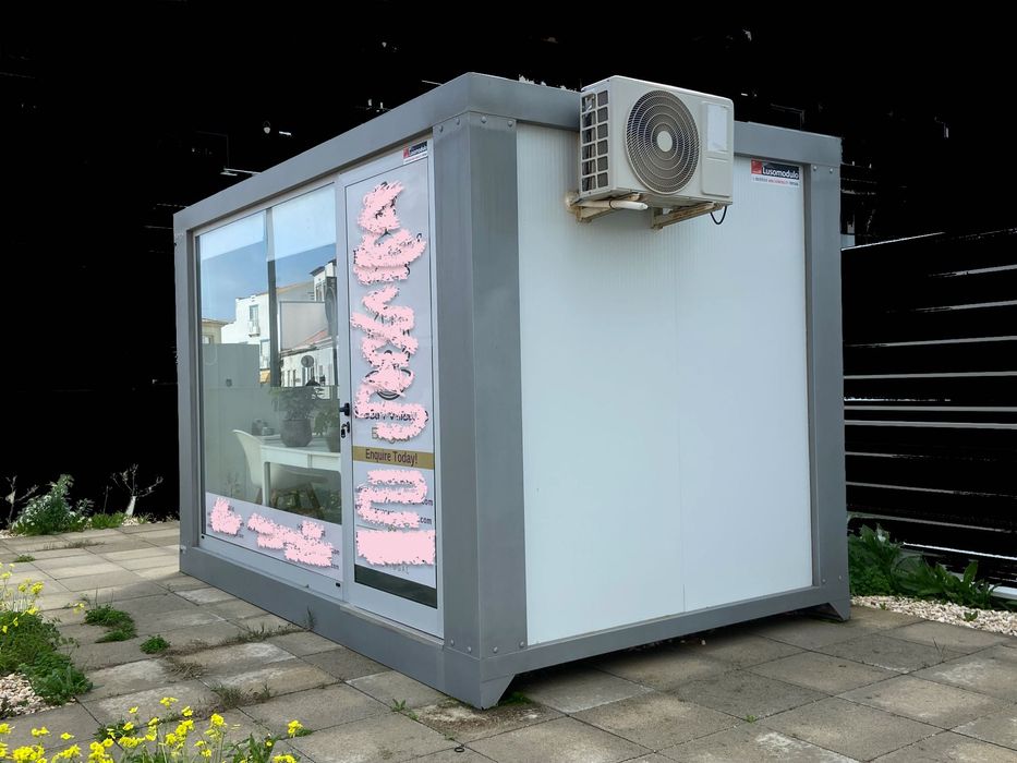 port-cabin contentor de vendas / escritorio