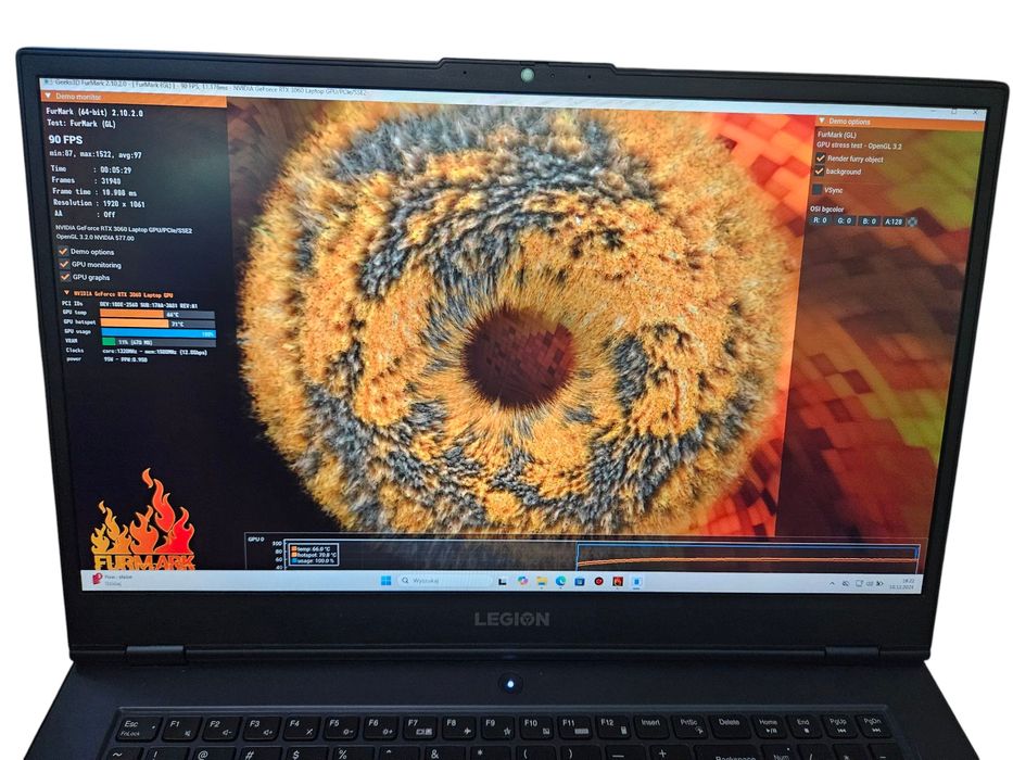 Laptop gamingowy Lenovo Legion 5 RTX 3060 Ryzen 5 SSD 512GB RAM 16GB