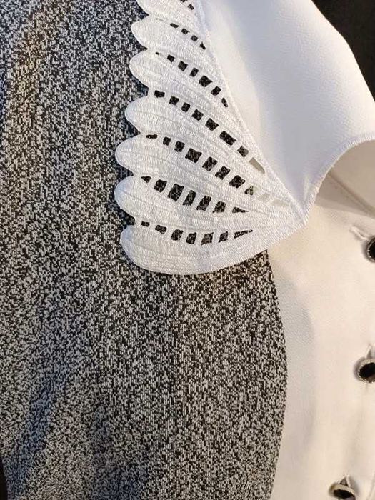 Bluzka Koszula Z Kołnierzykiem Vintage Taipol Rozmiar L