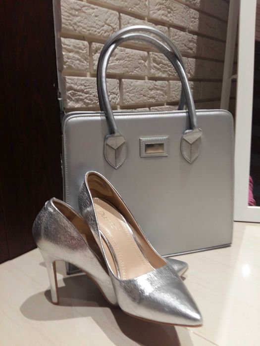 Torebka srebrna damska