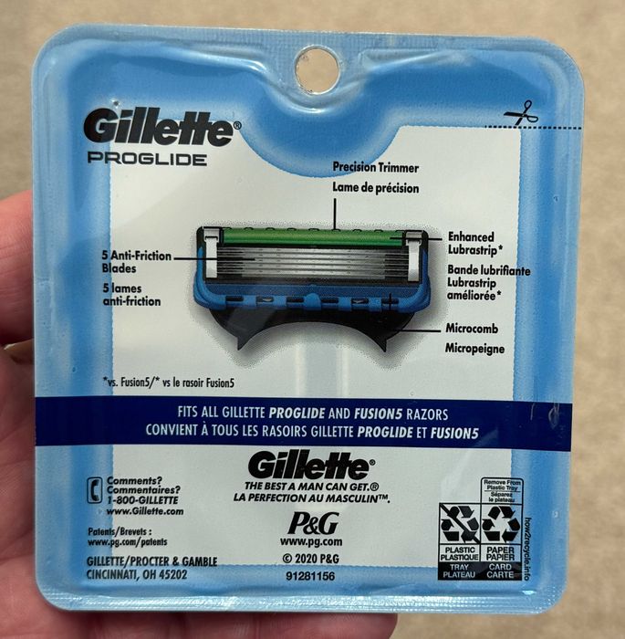 Оригинал 100% из США Gillette Proglide Fusion 4шт