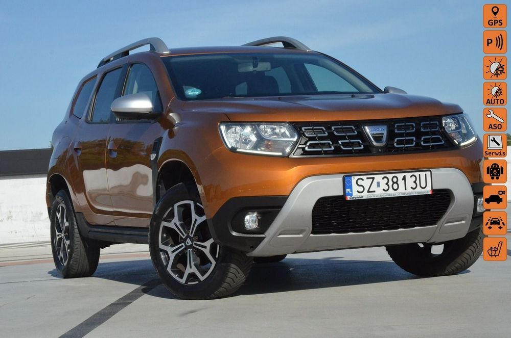 Dacia Duster 1.3 TCe Prestige LEDy/ Navi/ Kamera 360/ Skóra/ Grzania/ Alu/ Relingi