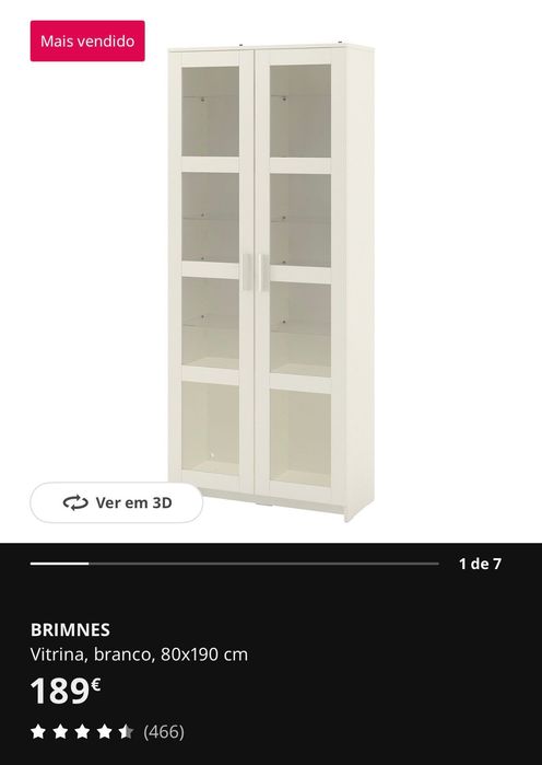 Vitrina BRIMNES Branca IKEA
