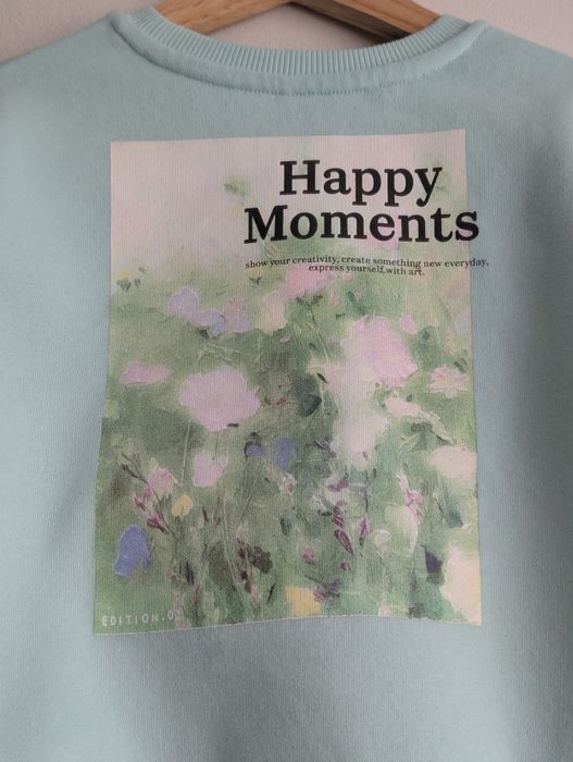 Bluza ocieplana 92/98 George turkusowa z nadrukiem