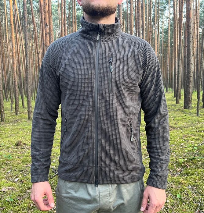 Чоловіча флісова кофта графіт фліска сіра мужская флисовая флиска